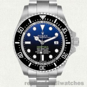 Fake Rolex Sea-Dweller 44mm Men's 116660-98210 Oyster Bracelet Deep Blue Dial