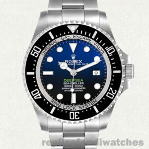 Replica Rolex Sea-Dweller Men's m126660-0002 44mm Deep Blue Dial Silver-tone